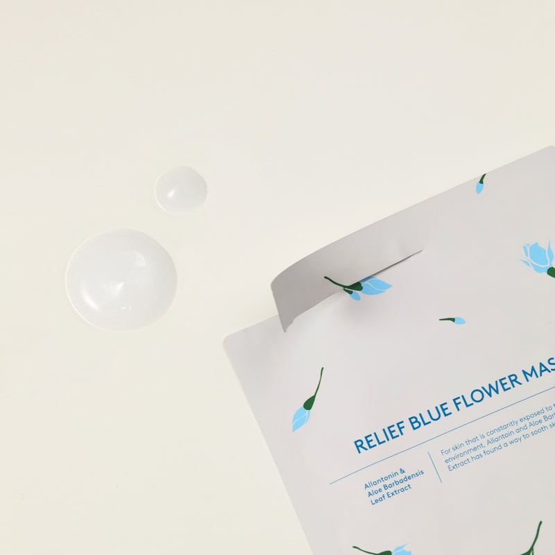 Relief Blue Flower Mask