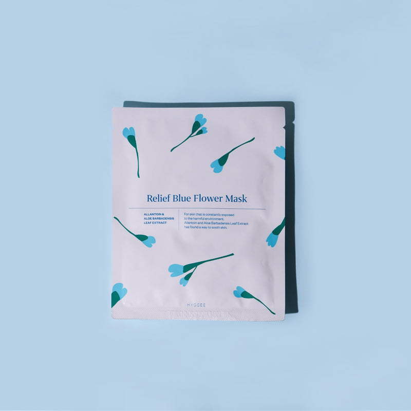 Relief Blue Flower Mask