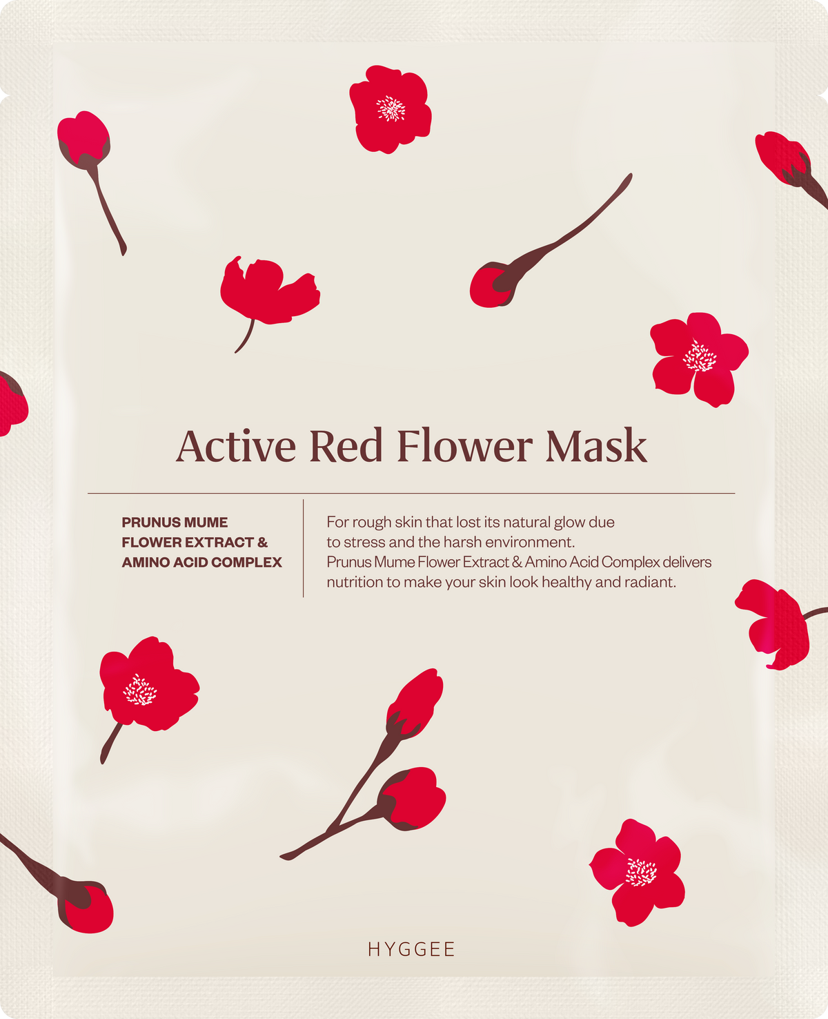 Active Red Flower Mask